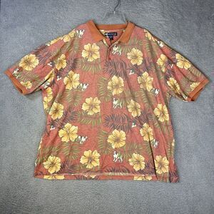 Big Dogs Polo Shirt Mens 4X Resort Hawaiian Palm‎ Trees Beach Tropical Relaxed
